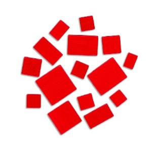 Heidi Grace Designs - fire red mosaics  (sold in 3's)
